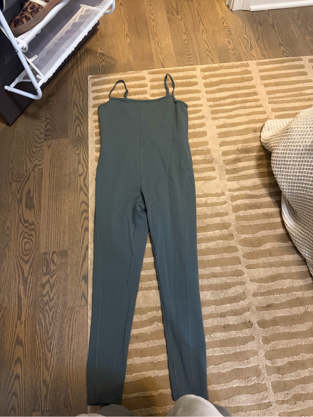 Wilfred Dark Green Spaghetti-Strap Jumpsuit